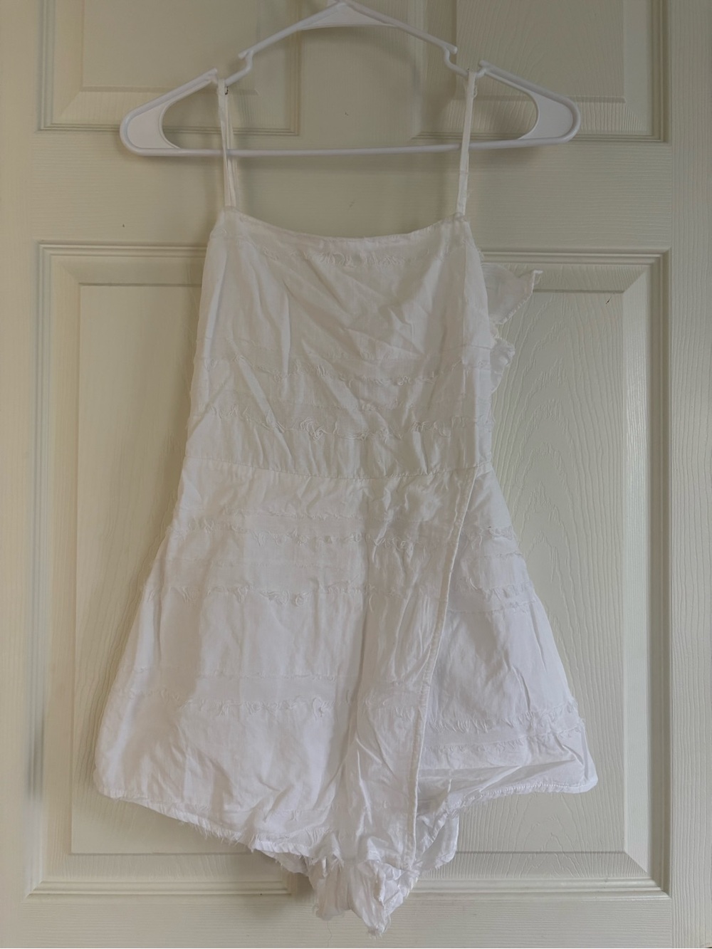 White Spaghetti Strap Romper Sundress